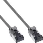 InLine Patchkabel slim, U/FTP, Cat.8.1, TPE halogenfrei, grau, 2m (75302)