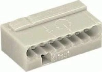 Wago 243-308 Micro-Verbindungsdosenklemmen, 8-Leiter-Klemme, 0,6-0,8 mm&sup2;, lichtgrau,