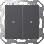 Gira 517328 KNX Taster, Wippe 2fach, System 55, anthrazit
