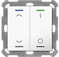 MDT BE-TAL55T2.C1 Taster Light 55 2-fach, Ausf&uuml;hrung AUF/AB und I/O Symbol, mit