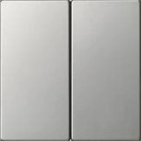 Gira 5370600 Wippe 2fach unbedruckt System 55, Edelstahl