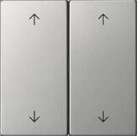 Gira 5387600 Wippe 2fach mit Pfeilsymbolen System 55, Edelstahl