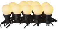 EMOS DCPW01 LED Lichterkette, 10x Partylichter milchig, 5m, Au&szlig;en und Innen, mwei&szlig;