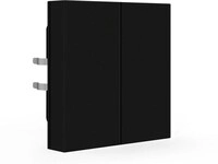MDT Light 55 Basic KNX Taster, 2-fach, schwarz matt (BE-TAL55B206.01)