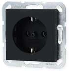 Gira 4466005 SCHUKO-Steckdose, 16A 250V~ ohne Befestigungskrallen, System 55, schwarz