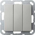 Gira 2844600 Taster 3-fach 10 A 250 V~mit Wippen Schlie&szlig;er 1-polig, System 55,