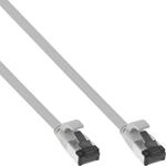 InLine Patchkabel flach, U/FTP, Cat.8.1, TPE halogenfrei, grau, 0,25m (75812)