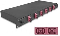 Delock 19&Prime; LWL Splei&szlig;box 6 x SC Duplex OM4 1HE komplett best&uuml;ckt (67002 )