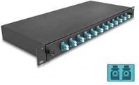 Delock 19&Prime; LWL Splei&szlig;box 12 x LC Duplex OM3 1HE komplett best&uuml;ckt (67004)