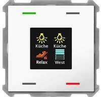 MDT BE-TAS6304.01 Taster Smart 63 4-fach mit Farbdisplay, studiowei&szlig; gl&auml;nzend