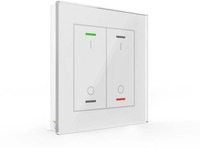 MDT II Light KNX Glastaster, 2-fach, RGBW, Temperatursensor, Schalten, wei&szlig;
