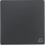 Berker 16206056 Wippe mit Aufdruck Symbol Klingel, Q.1/Q.3, anthrazit samt, lackiert