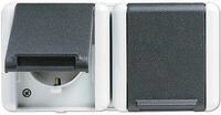 Jung 8220WTS SCHUKO&reg;-Zweifach-Steckdose mit Trennsteg