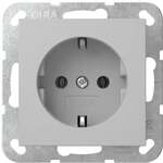Gira 4466015 SCHUKO-Steckdose, 16A 250V~ ohne Befestigungskrallen, System 55, grau