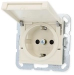 Gira 441401 SCHUKO-Steckdose 16 A 250 V~ mit Klappdeckel und Shutter System 55,