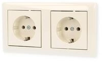 Gira 479301 SCHUKO-Steckdose 2fach 16 A 250 V~ vorverdrahtet, komplett mit