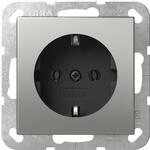 GIRA 4466600 SCHUKO-Steckdose ohne Krallen System 55 Edelstahl