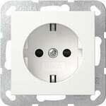 Gira 418303 SCHUKO-Steckdose 16 A 250 V~ mit Shutter, System 55, Reinwei&szlig; gl&auml;nzend