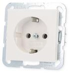 Gira 418027 SCHUKO Steckdose, Schraubklemmen, System 55, Reinwei&szlig; Seidenmatt