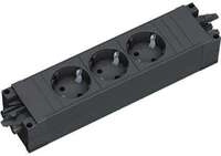 Bachmann STEP BASE Steckdosenleiste, 3-fach, schwarz (906.18818)