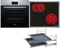 Bosch HND211RS63 Herd-Set mit Elektrokochfeld & Teleskopauszug 2-fach (HEF113BS1,