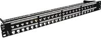 InLine Patchfeld 48-fach, Leerblech Patchpanel f&uuml;r RJ45 Keystone, 48,26cm (19), 1HE,