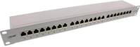 InLine Patchfeld Cat.6A 24-fach, 48,26cm (19), 1HE, lichtgrau RAL7035 (76824I)
