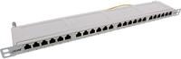 InLine Patchfeld Cat.6A 24-fach, 48,26cm (19), 0,5HE, lichtgrau RAL7035 (76824E)