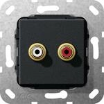 Gira Einsatz Cinch Audio Schwarz (563110)