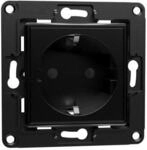 Shelly Wall Socket EU Wandsteckdose f&uuml;r intelligente Relais, schwarz