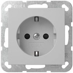 Gira 4183015 SCHUKO-Steckdose, 16A, 250 V~ mit Shutter, Schraubklemmen, System 55,