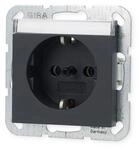Gira 445728 SCHUKO-Steckdose 16 A 250 V~ mit Beschriftungsfeld System 55, Anthrazit