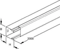 Niedax LLK 60.100 Leitungsschutzkanal mit Deckel, HxBxT 60x100x2000 mm (LLK60.100), 2