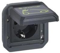 Legrand Plexo New Einsatz GreenUp Schutzkontakt-Steckdose, Steckklemmen (SL), IP 44,
