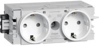 Hager GS20009016 Steckdose, 2-fach, C-Profil, wei&szlig;