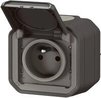 Legrand Plexo New Feuchtraum-Aufputz Steckdose F/B Standard. Steckklemmen erh&ouml;hter