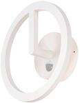 SLV Q-RING Wandleuchte mit Bewegungssensor, IP54, 3000K, wei&szlig; (1007917)