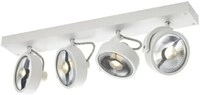 SLV KALU Indoor Wand- und Deckenaufbauleuchte, quad, QPAR111, wei&szlig;, 4x75W...
