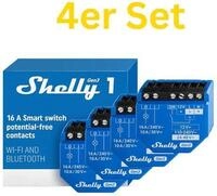 Shelly 1 Gen3 Relais WLAN-gesteuerter Smart-Schalter mit potentialfreien Kontakten, 1