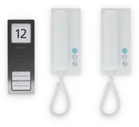 Siedle CA 812-2 E/W Audio-Set Compact, 2 Ruftasten, edelstahl geb&uuml;rstet