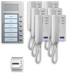 TCS PPA06-EN/02 pre:pak Audio-Au&szlig;enstation, 6 Wohneinheiten, Aufputz, silber/wei&szlig;