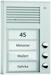 TCS PAK03-EN Audio-Au&szlig;enstation, 1-reihig, 3 Taste, silber