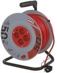EMOS P09250 Kabeltrommel, SCHUKO, 4 Steckdosen, L&auml;nge 50m, 1,5mm&sup2;, PVC, rot