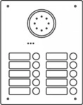 Ritto Acero T&uuml;rstation Audio 10 WE (2x5 WE), Edelstahl (1812220)