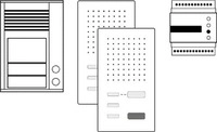 TCS PPAF0x-EN/02 Vorkonfigurierte T&uuml;rsprechanlage, 8 Wohneinheiten, Aufputz