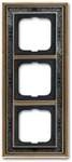 Busch-Jaeger 1723-843 Abdeckrahmen , Busch-dynasty&reg;, 3-fach Rahmen, Messing Antik