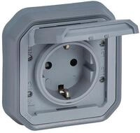 Legrand Plexo New Feuchtraum-Unterputz Schutzkontakt-Steckdose, Schraubklemmen...