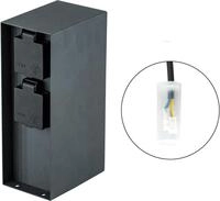 EVN 4-fach Energieverteiler, IP44, 220-240V, max. 3680W / 16A, anthrazit (230416)