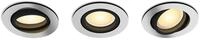 Philips Hue Milliskin Einbauspot, LED, GU10, 1200lm, 4,2W, 3er-Pack, wei&szlig;