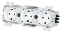 Hager GS30019016 Steckdose, 3-fach, Wago Steck-/Klemmtechnik, verkehrswei&szlig;